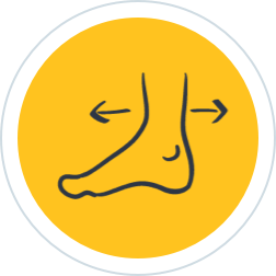 Foot icon: walking & balance are common symptoms of Parkinson’s disease, a progressive neurological condition